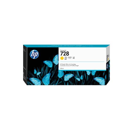 Obrázok pre HP Žlutá inkoustová kazeta DesignJet 728, 300 ml