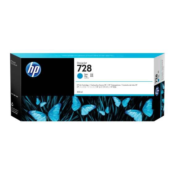 Obrázok pre HP Azurová inkoustová kazeta DesignJet 728, 300 ml
