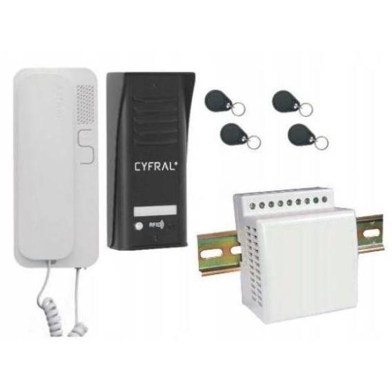 Obrázok pre INTERCOM CYFRAL COSMO 1-TENANT BLACK