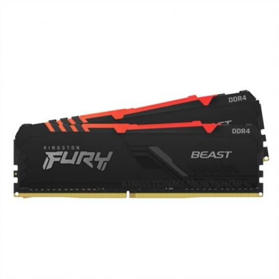 Obrázok pre Kingston Technology FURY Beast 32GB 3200MT/s DDR4 CL16 DIMM (Kit of 2) RGB