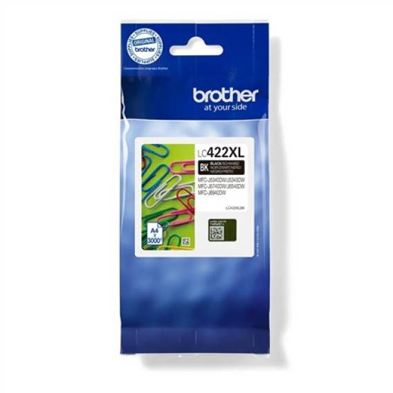 Obrázok pre Brother LC422XLBK inkoustová náplň 1 kusů Originální Vysoká (XL) výtěžnost Černá