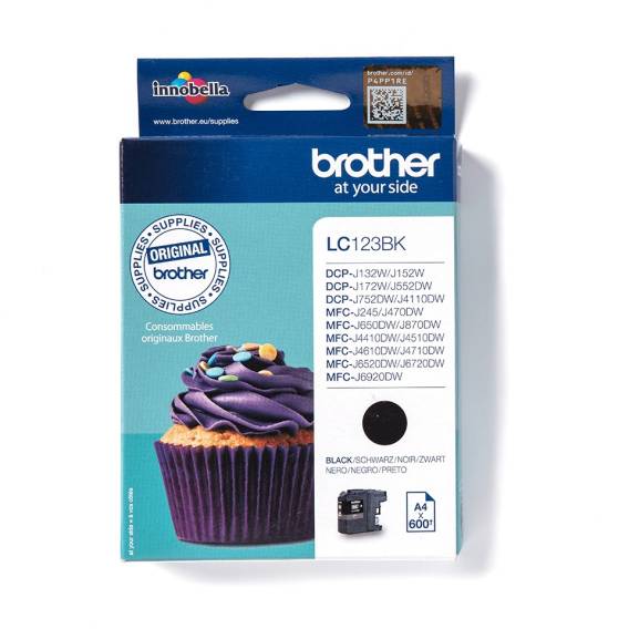 Obrázok pre Brother LC123BK inkoustová náplň 1 kusů Originální Černá