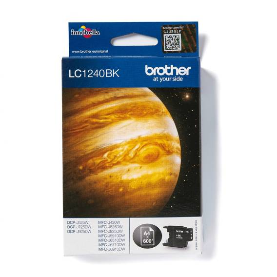 Obrázok pre Brother LC1240BK inkoustová náplň 1 kusů Originální Černá