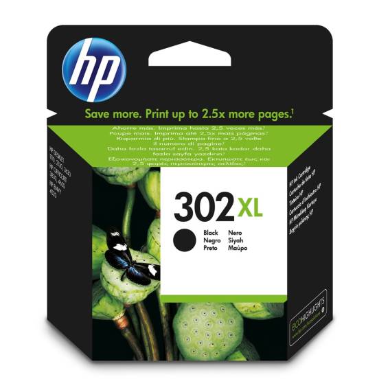 Obrázok pre HP 302 XL Černá originální inkoustová kazeta s vysokou výtěžností