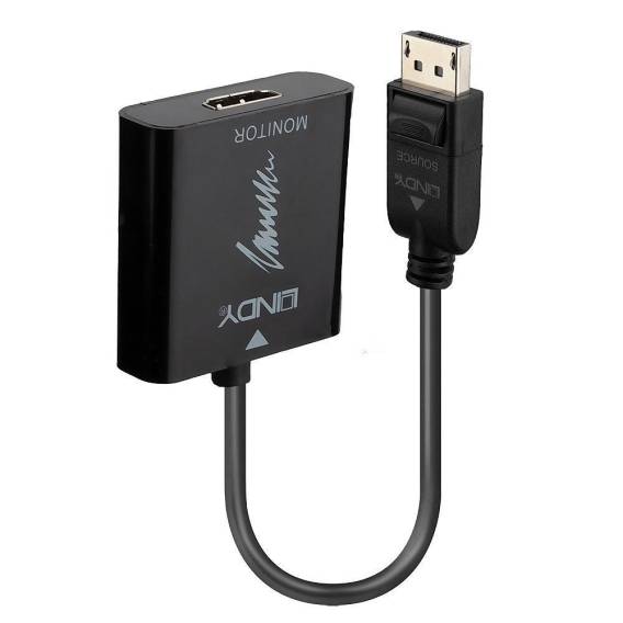 Obrázok pre Lindy 41068 adaptér k video kabelům 1,5 m DisplayPort HDMI Typ A (standardní) Černá