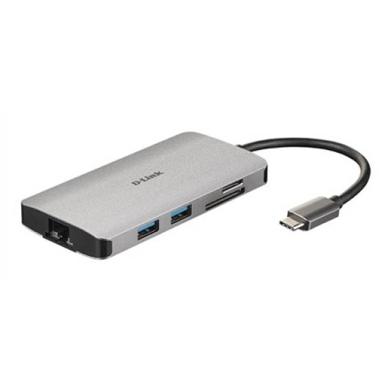 Obrázok pre D-Link DUB-M810 dokovací stanice/replikátor portů Kabel USB 3.2 Gen 1 (3.1 Gen 1) Type-C Hliník