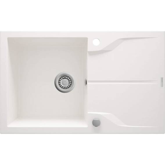 Obrázok pre 1-bowl granite sink with drainer - mounted flush with the worktop