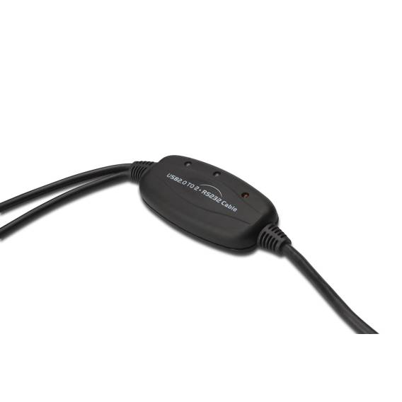 Obrázok pre Digitus DA-70158 sériový kabel Černá 1,5 m USB Typ-A DB-9