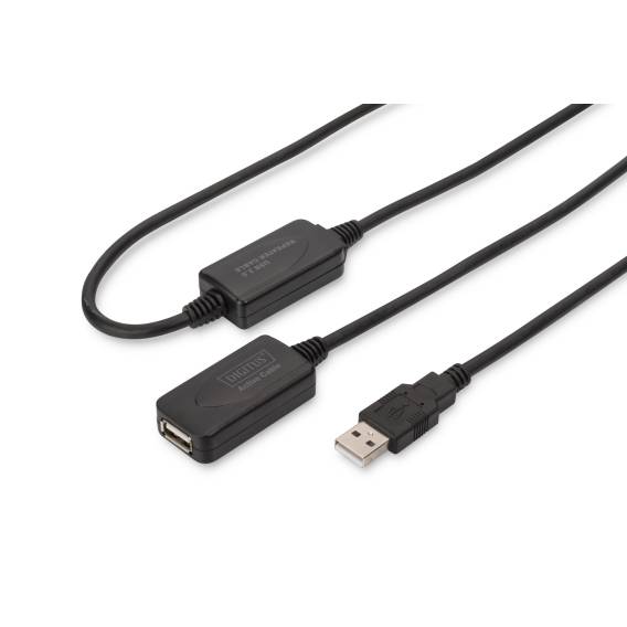 Obrázok pre Digitus DA-73102 USB kabel USB 2.0 20 m USB A 0,48 Gbit/s Černá