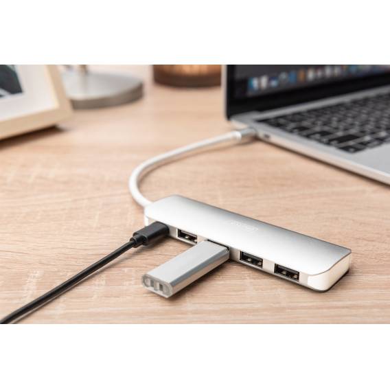 Obrázok pre Digitus DA-70242-1 rozbočovač rozhraní USB 3.2 Gen 1 (3.1 Gen 1) Type-C 5000 Mbit/s Stříbrná