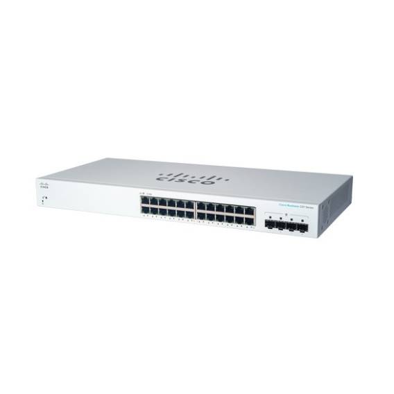 Obrázok pre Cisco CBS220-24T-4G Řízený L2 Gigabit Ethernet (10/100/1000) 1U Bílá
