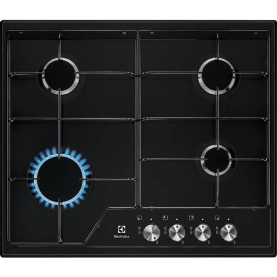 Obrázok pre Electrolux EGS6424K varná deska Černá Vestavěné 60 cm Plynový 4 zóna/zón