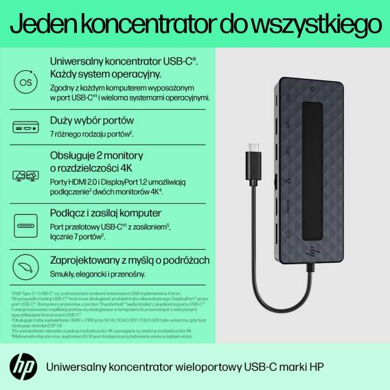 Obrázok pre HP Univerzální víceportový rozbočovač USB-C