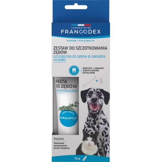 Obrázok pre FRANCODEX Kartáč a pasta na zuby pro psa a kočku - 70 g