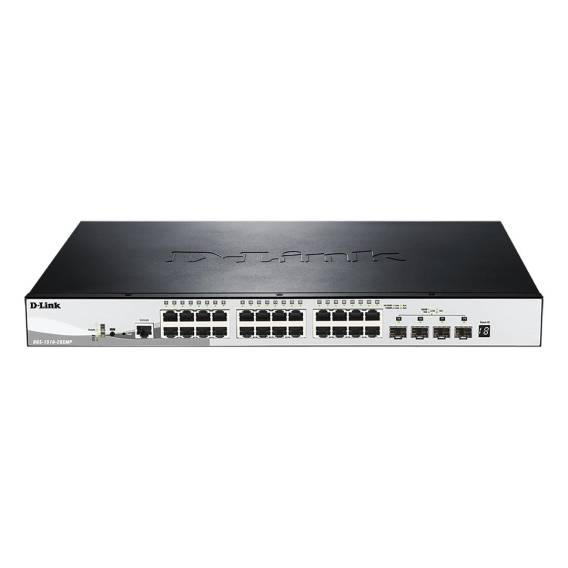 Obrázok pre D-Link DGS-1510-28XMP Řízený L2/L3 Gigabit Ethernet (10/100/1000) Podpora napájení po Ethernetu (PoE) Černá, Šedá