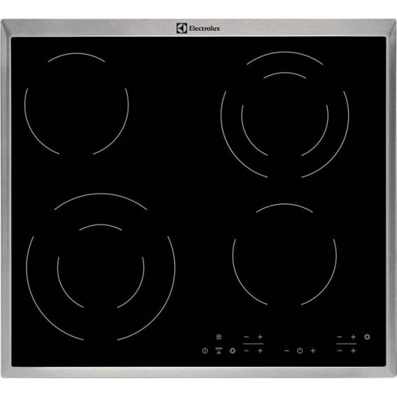 Obrázok pre Electrolux EHF6342XOK varná deska Černá Vestavěné Keramický 4 zóna/zón