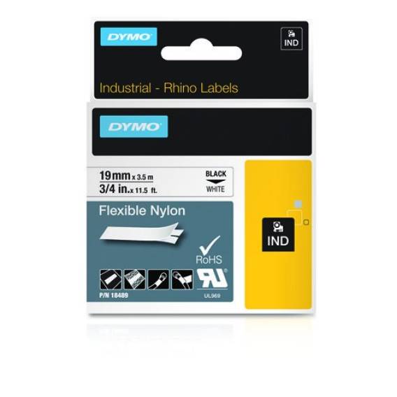 Obrázok pre DYMO RHINO - nylonová flexibilní páska 19mm x 3,5 m, bílá