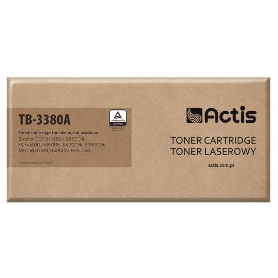 Obrázok pre Actis Tonerová kazeta TB-3380A (náhradní kazeta Brother TN-3380; Supreme; 8000 stran; černá)