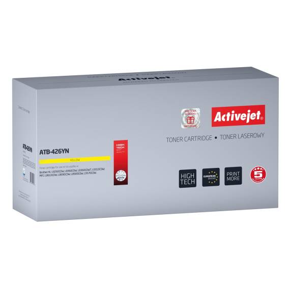 Obrázok pre Activejet tonerová kazeta ATB-426YN (náhradní Brother TN-426Y; Supreme; 6500 stran; žlutá)