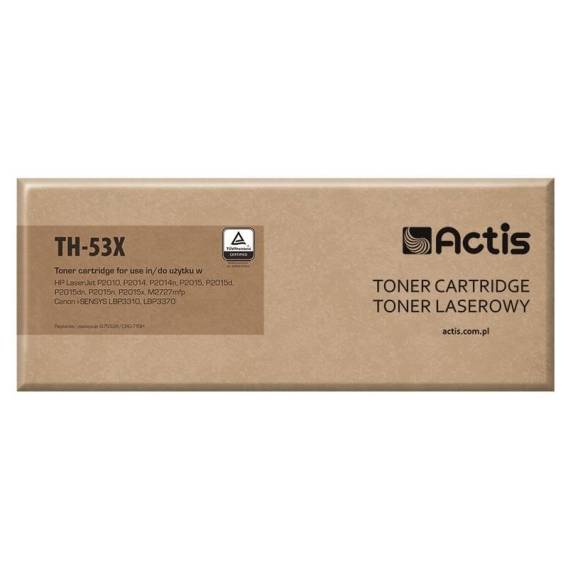 Obrázok pre Actis Tonerová kazeta TH-53X (náhrada za HP 53X Q7553X, Canon CRG-715H; standardní; 7000 stran; černá)