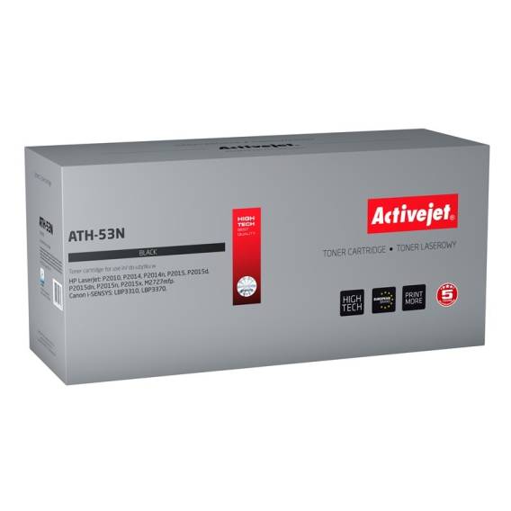 Obrázok pre Activejet ATH-53N (náhrada za HP 53A Q7553A, Canon CRG-715; Supreme; 3500 stran; černá)