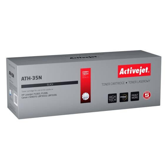 Obrázok pre Activejet ATH-35N Tonerová kazeta (náhrada za HP 35A CB435A, Canon CRG-712; Supreme; 1500 stran; černá)