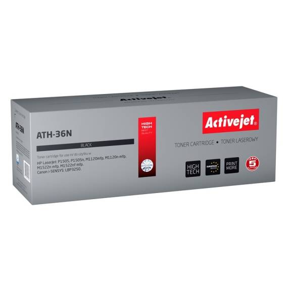 Obrázok pre Activejet ATH-36N (náhrada za HP 36A CB436A, Canon CRG-713; Supreme; 2000 stran; černá)