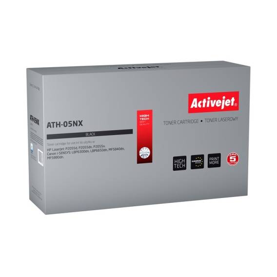 Obrázok pre Activejet ATH-05NX toner pro tiskárny HP, Canon, Náhradní toner HP 05X CE505X, Canon CRG-719H; Supreme; 6500 stran; černý