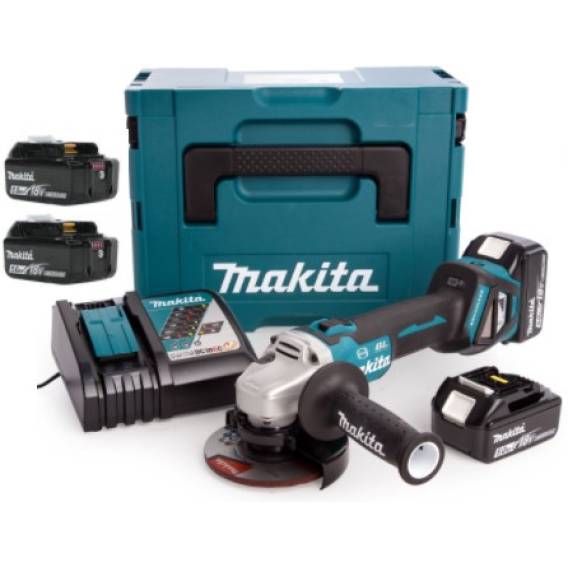 Obrázok pre 18V 3x5,0Ah akumulátorová úhlová bruska DGA513RT3J MAKITA