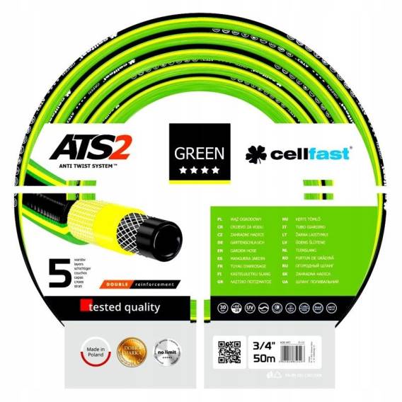 Obrázok pre Garden hose Cellfast 15-121 GREEN ATS2™ 3/4" 50m