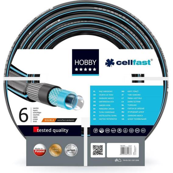 Obrázok pre CELLFAST WĄŻ OGRODNICZY HOBBY ATS 1/2" 60mb PL "B" /NA STOJAK