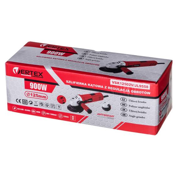 Obrázok pre ÚHLOVÁ BRUSIČKA VERTEX VSK12502V 900W