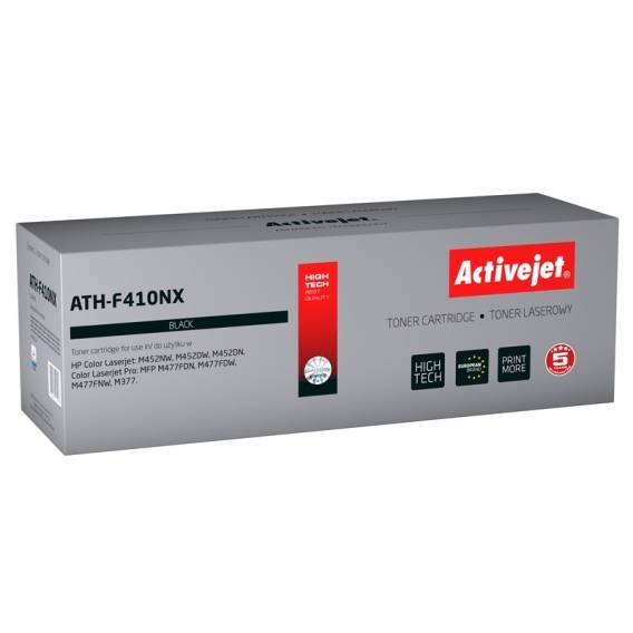 Obrázok pre Activejet ATH-F410NX Toner do tiskáren HP/Canon, náhrada za HP 410X CF410X; Canon CRG 046H B 1254C002; Supreme; 6500 stran; černý.