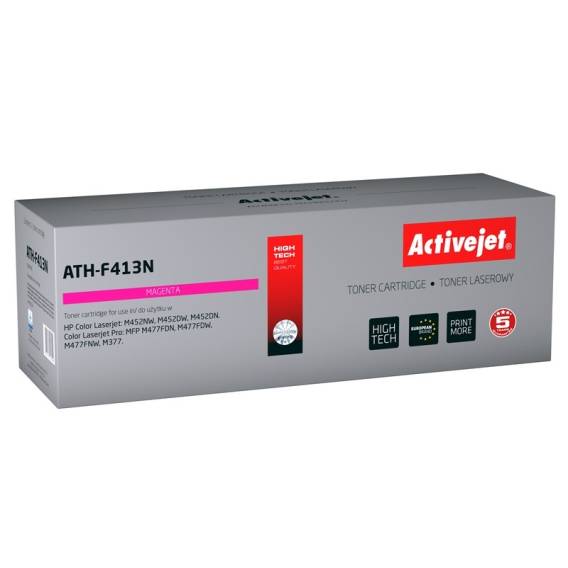 Obrázok pre Activejet ATH-F413N Toner do tiskáren HP/Canon, náhrada za HP 410A CF413A; Canon CRG 046 M 1248C002; Supreme; 2300 stran; purpurová