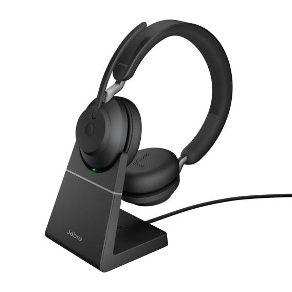 Obrázok pre Jabra Evolve2 65 Sluchátka s mikrofonem Bezdrátový Přes hlavu Kancelář / call centrum USB Typ-A Bluetooth Nabíjecí podstavec Černá