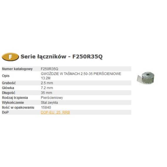 Obrázok pre BOSTITCH GWOŹDZIE F 25-35 13,2M
