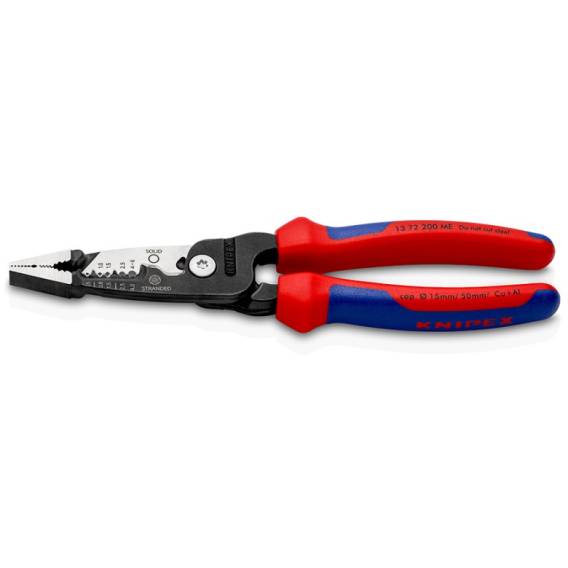 Obrázok pre Knipex 13 72 200 ME odizolovací kleště Černá, Modrá, Červená, Nerezová ocel