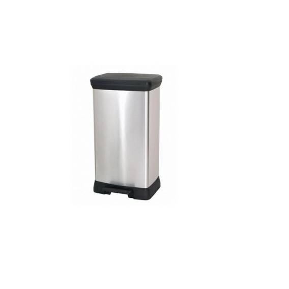 Obrázok pre CURVER PEDAL WASTE BIN 50L /IML METALLIZED