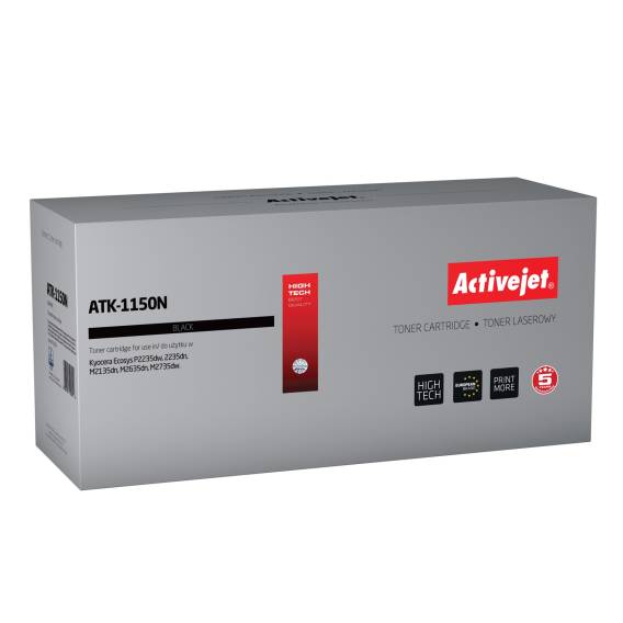 Obrázok pre Activejet Tonerová kazeta ATK-1150N (náhradní kazeta Kyocera TK-1150; Supreme; 3000 stran; černá)