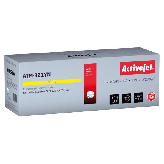Obrázok pre Activejet ATM-321YN tonerová kazeta (náhradní Konica Minolta TN321Y; Supreme; 25000 stran; žlutá)