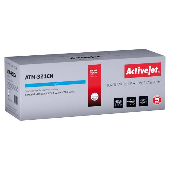 Obrázok pre Activejet ATM-321CN tonerová kazeta (náhradní Konica Minolta TN321C; Supreme; 25000 stran; modrá)