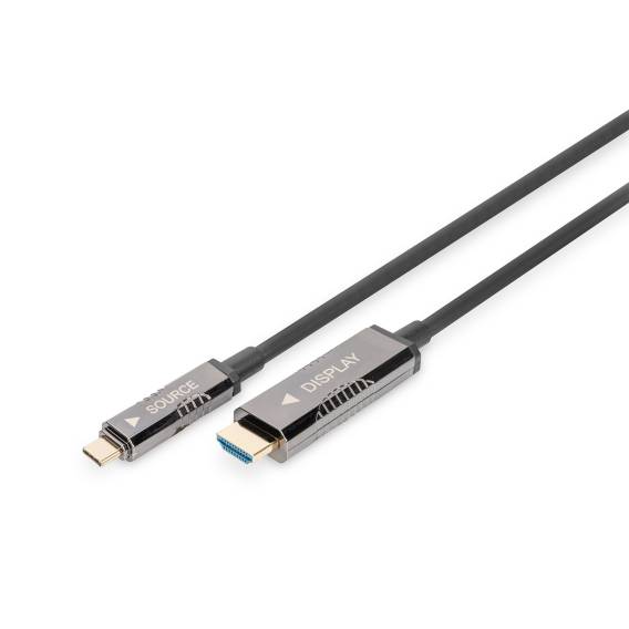 Obrázok pre Digitus AK-330150-200-S adaptér k video kabelům 20 m USB typu C HDMI Černá