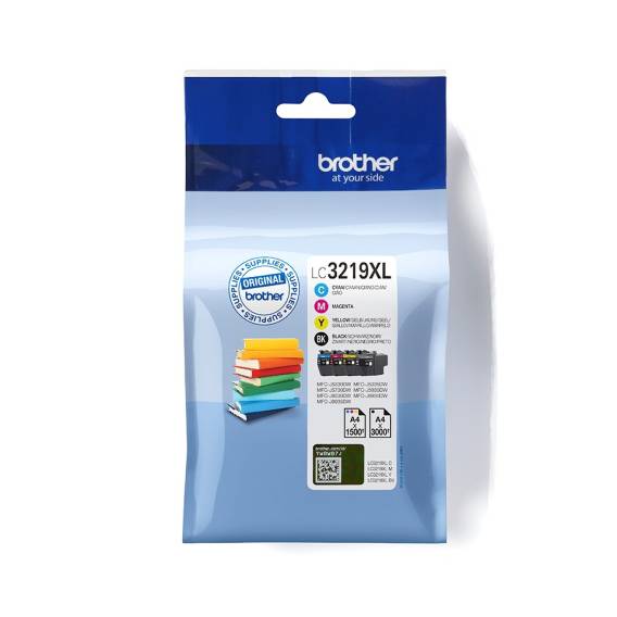 Obrázok pre Brother LC3219XLVAL tonerová náplň 4 kusů Originální Černá, Azurová, Purpurová, Žlutá