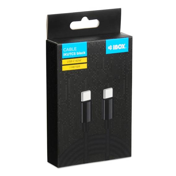 Obrázok pre iBOX IKUTC USB-C kabel 60W 1m Černý