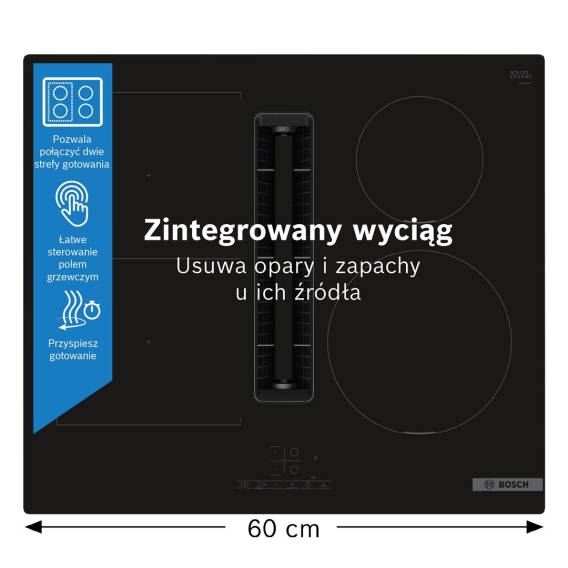 Obrázok pre Bosch Serie 4 PVS611B16E varná deska Černá Vestavěné 59.2 cm Indukční varná deska se zónami 4 zóna/zón