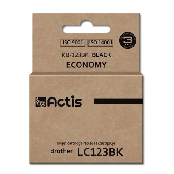 Obrázok pre Actis KB-123Bk Inkoust (náhradní Brother LC123BK/LC121BK; standardní; 15 ml; černý)