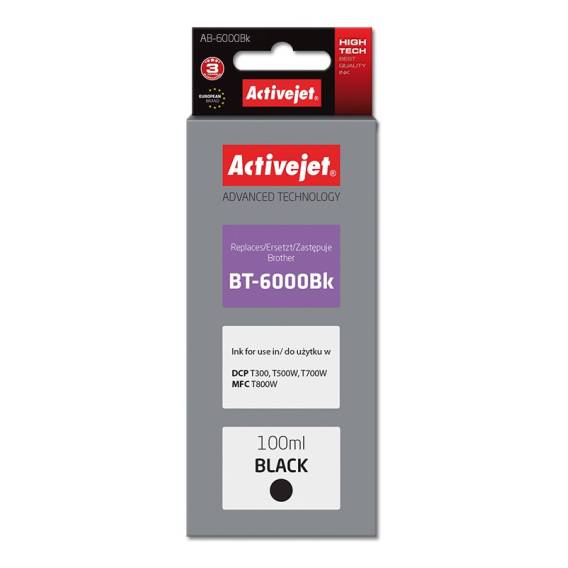 Obrázok pre Activejet AB-6000Bk Ink (náhradní inkoust Brother BT-6000BK; Supreme; 100 ml; černý)