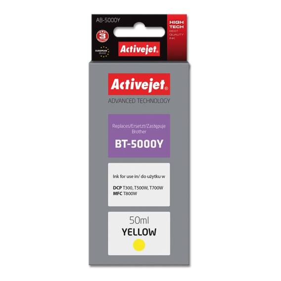 Obrázok pre Activejet AB-5000Y inkoust (náhrada za Brother BT-5000Y; Supreme; 50 ml; žlutý)
