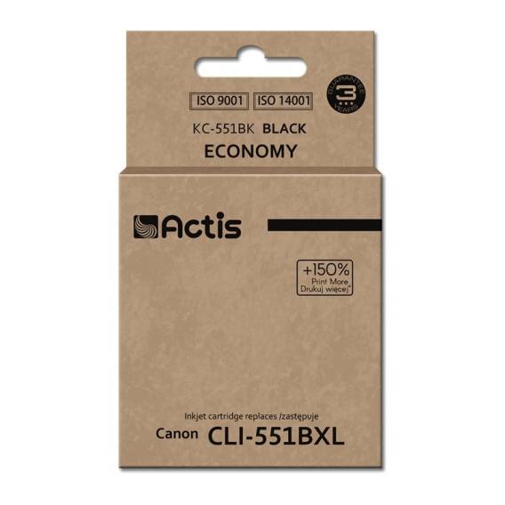 Obrázok pre Actis KC-551Bk (náhradní inkoust Canon CLI-551BK; standardní; 12 ml; černý)