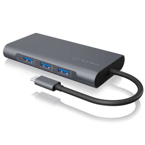 Obrázok pre ICY BOX IB-DK4040-CPD Kabel USB 3.2 Gen 1 (3.1 Gen 1) Type-C Antracit, Černá
